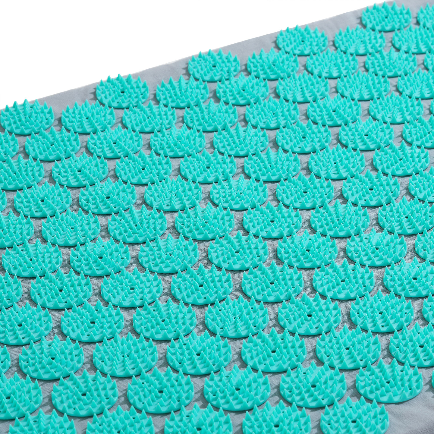 Veľká akupresúrna podložka s vankúšom a poťahom - 130 cm HyperMotion sivo-mätová