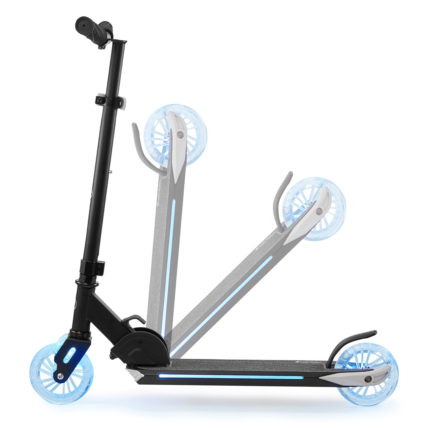 Dvojkolesová kolobežka so skladacím LED svetlom - HyperMotion Ice Flash