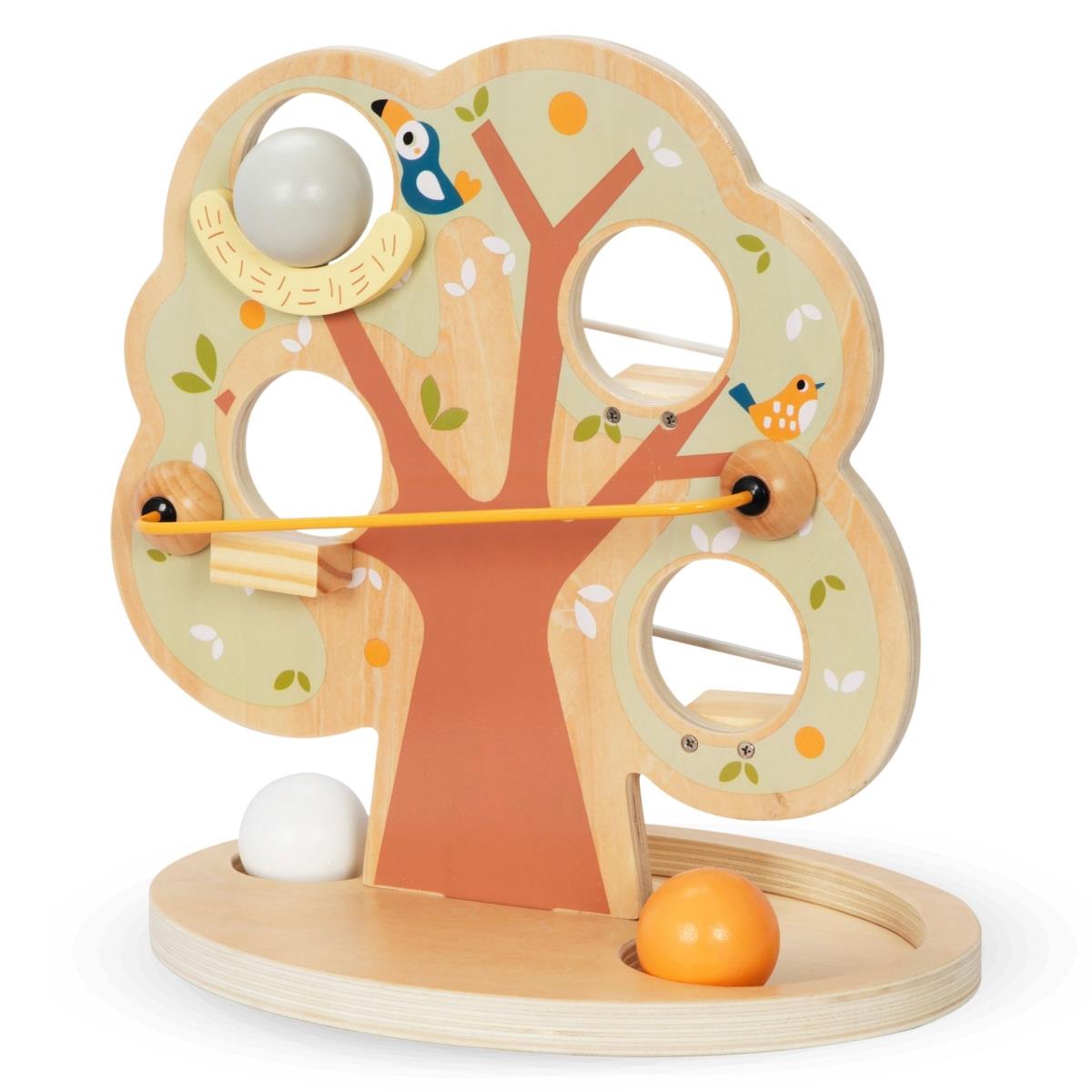 Drevená guľôčková šmýkačka - Zelený strom