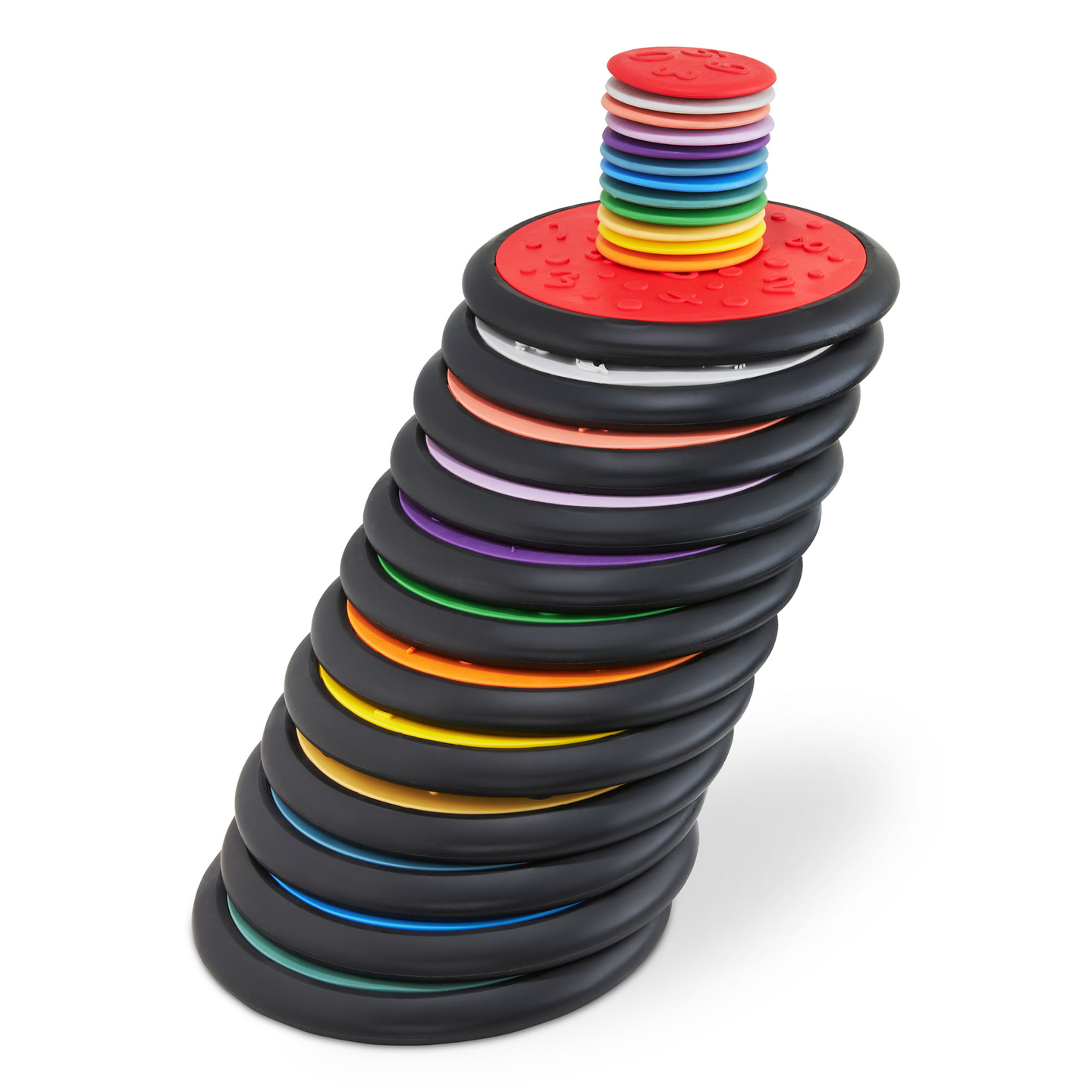 Farebné senzorické disky pre deti - 24 kusov