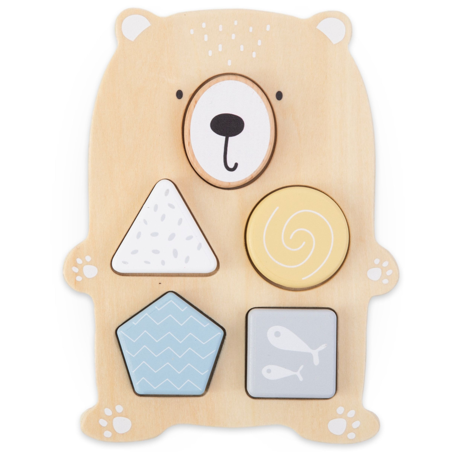 Súprava drevených hračiek - farebné prepletanie, pyramída z tuleňov, triedička medvedíkov