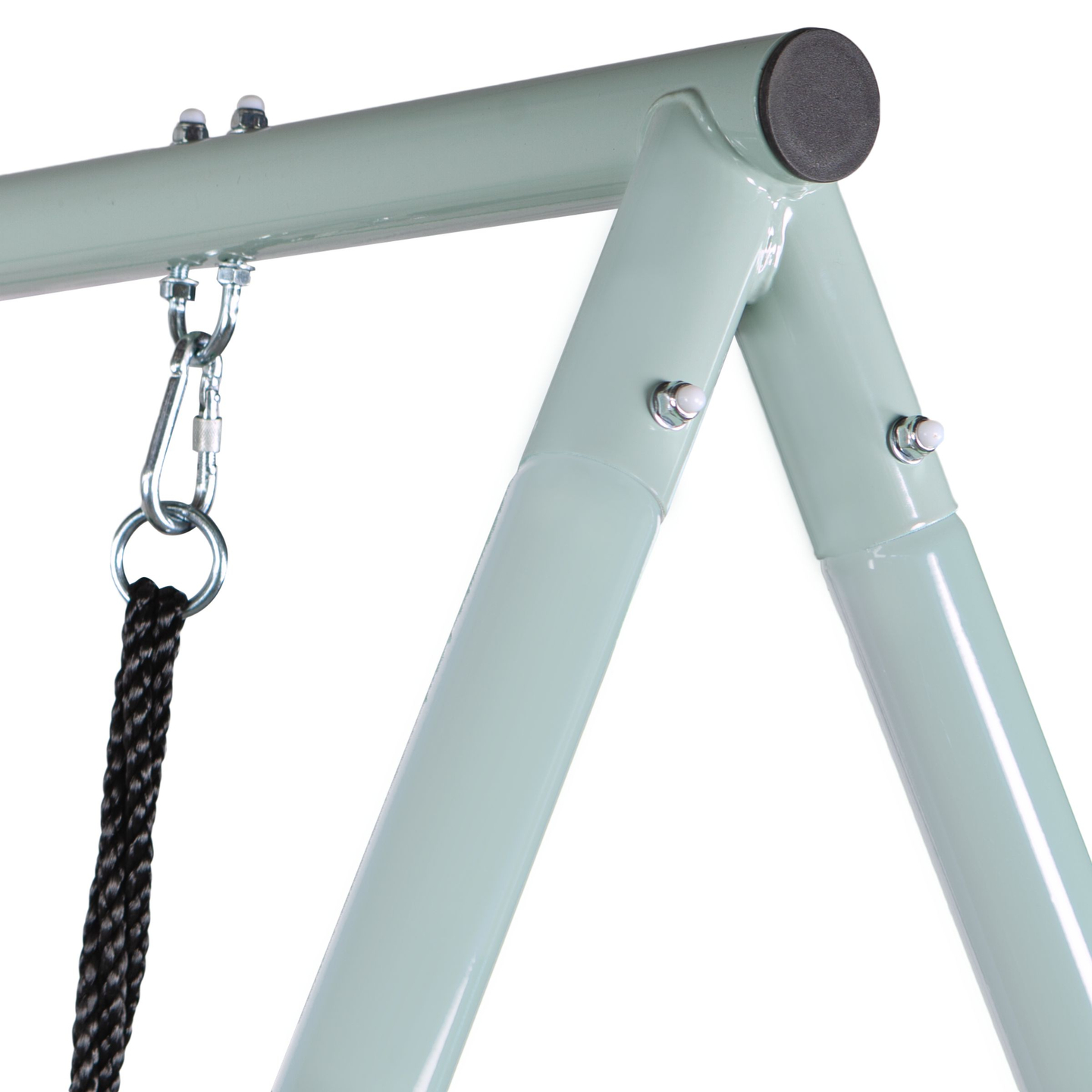 Záhradná hojdačka typu bocianie hniezdo s rámom a lanami