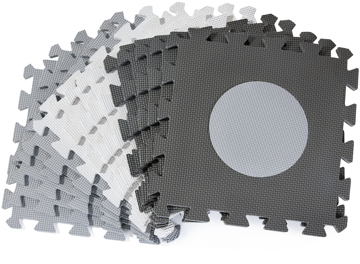 Penová podložka XL 150 x 150 x 1 cm s lemom - EVA pena - sivá