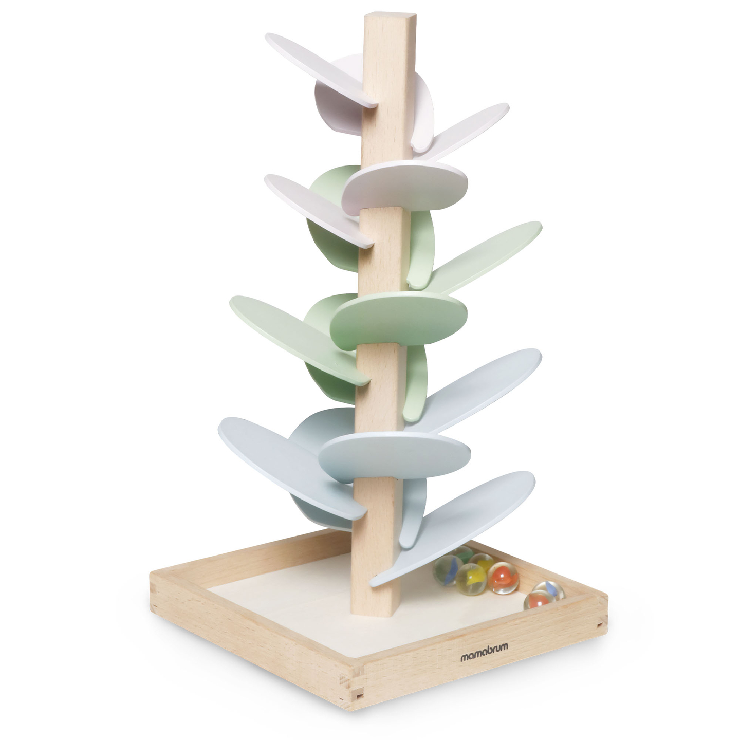 Drevený kulodróm - zvukový strom s guľôčkami