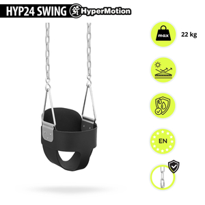 Reťazová hojdačka pre batoľatá HyperMotion s vysokým operadlom
