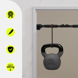 Nastaviteľná hrazda HyperMotion 74-100 cm, 200 kg, čierna