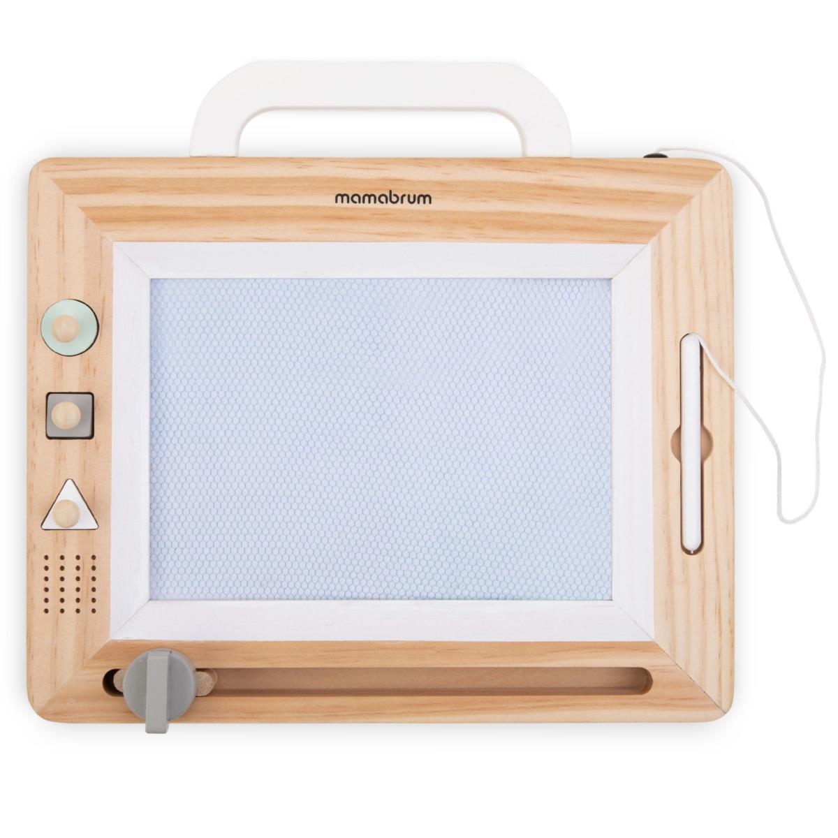 Drevený zošit s pečiatkami - doska na kreslenie