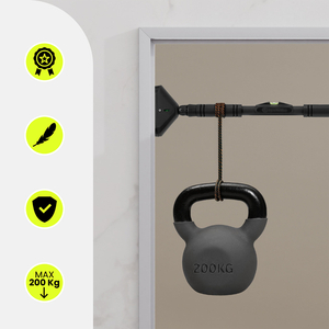 Nastaviteľná hrazda HyperMotion 70–100 cm, 200 kg, čierna