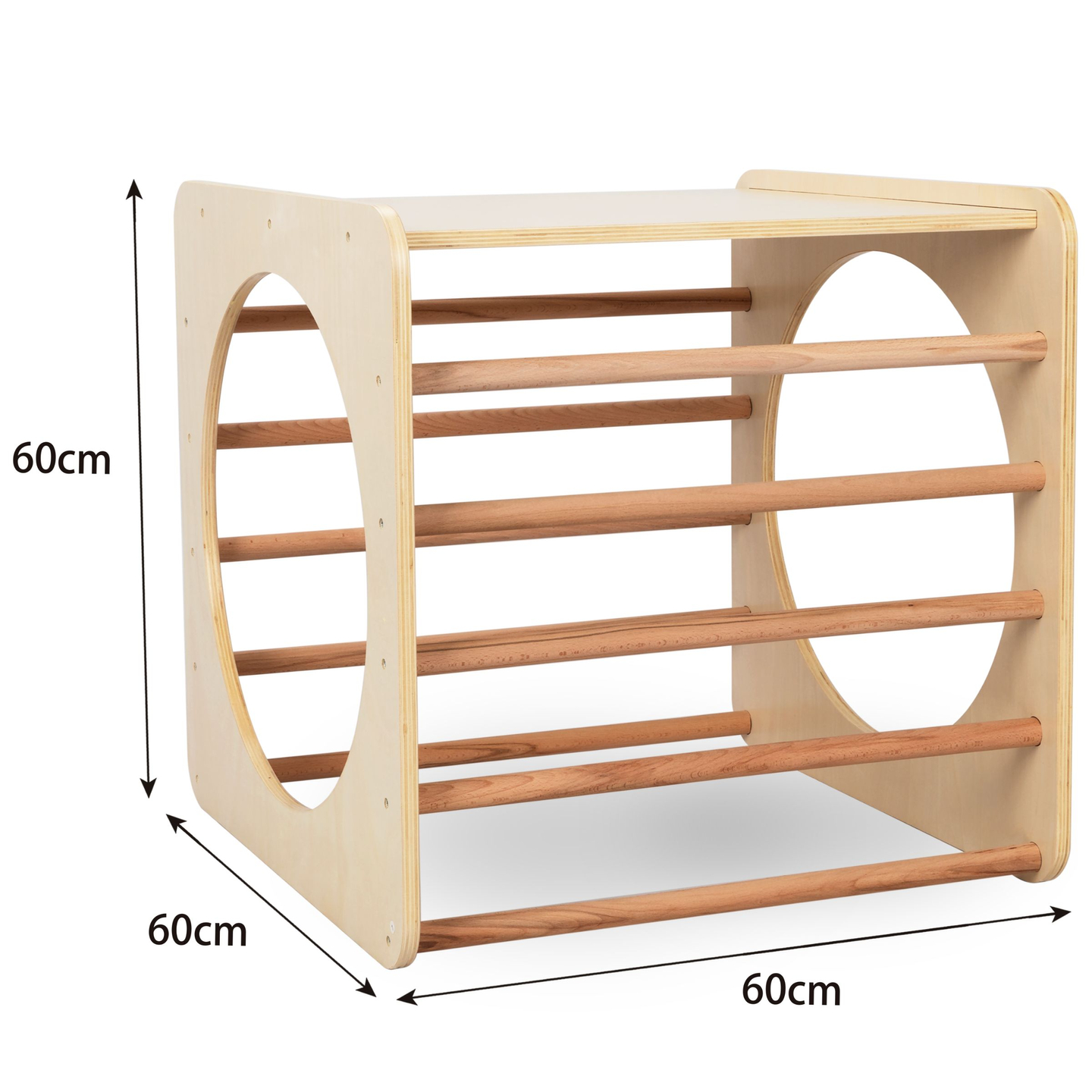 Drevená lezecká kocka, detský tunel, detské ihrisko