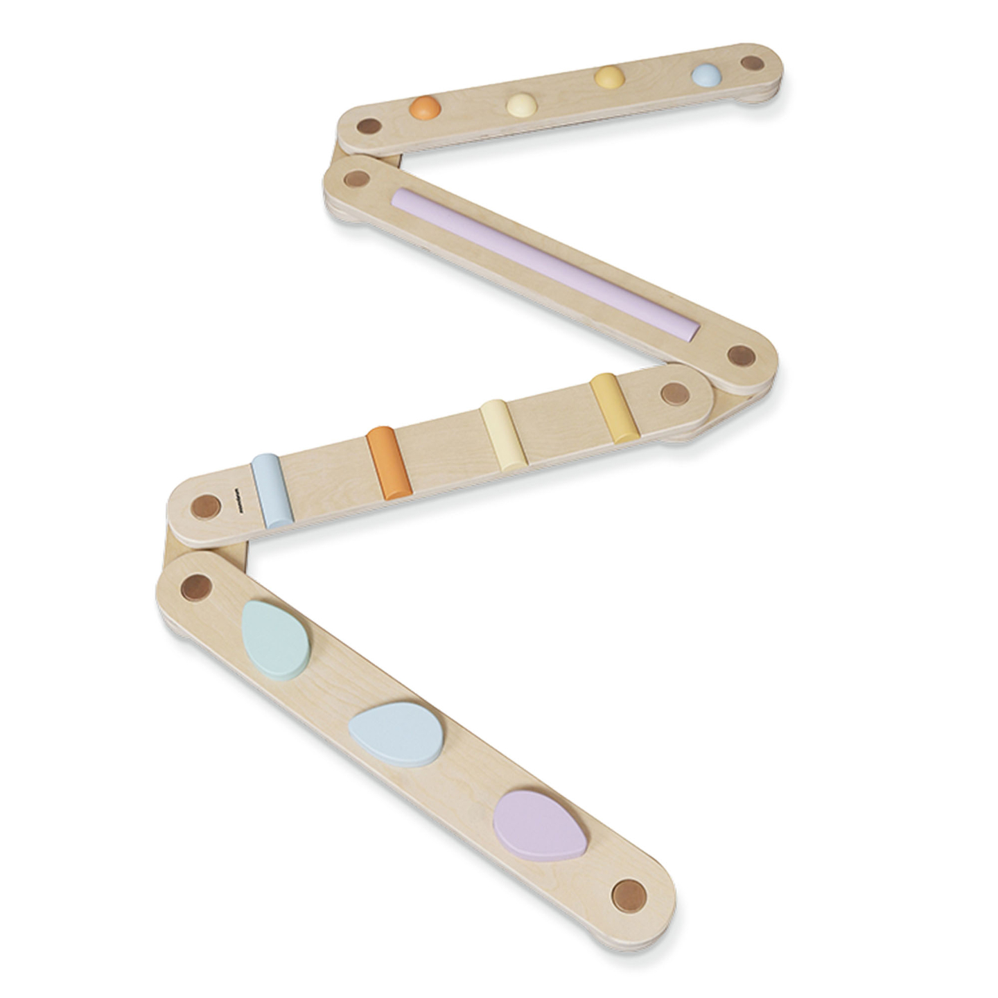 Veľký drevený senzorický chodník - balančná dráha - 9 prvkov