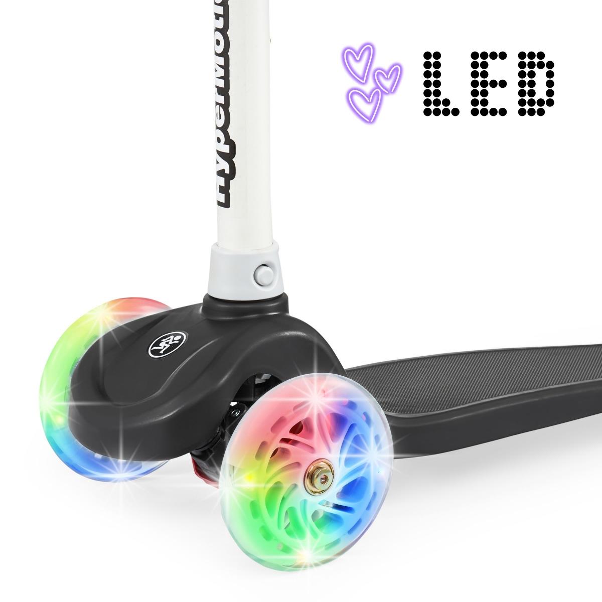 Trojkolesová balančná kolobežka TRINGO 3-8 rokov - čierna + svietiace LED kolesá