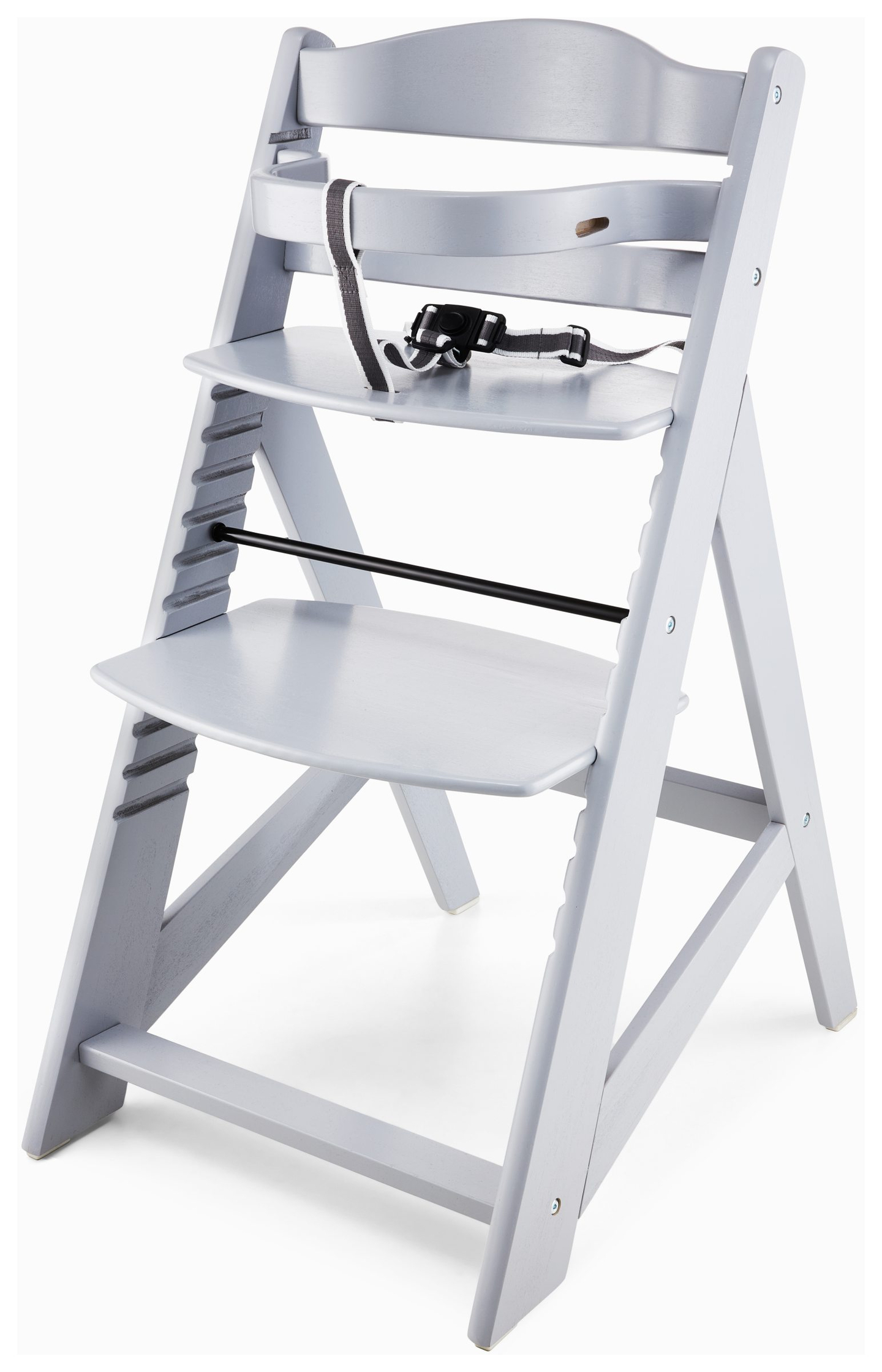 Drevená stolička na kŕmenie Moby-System WOODY - sivá farba