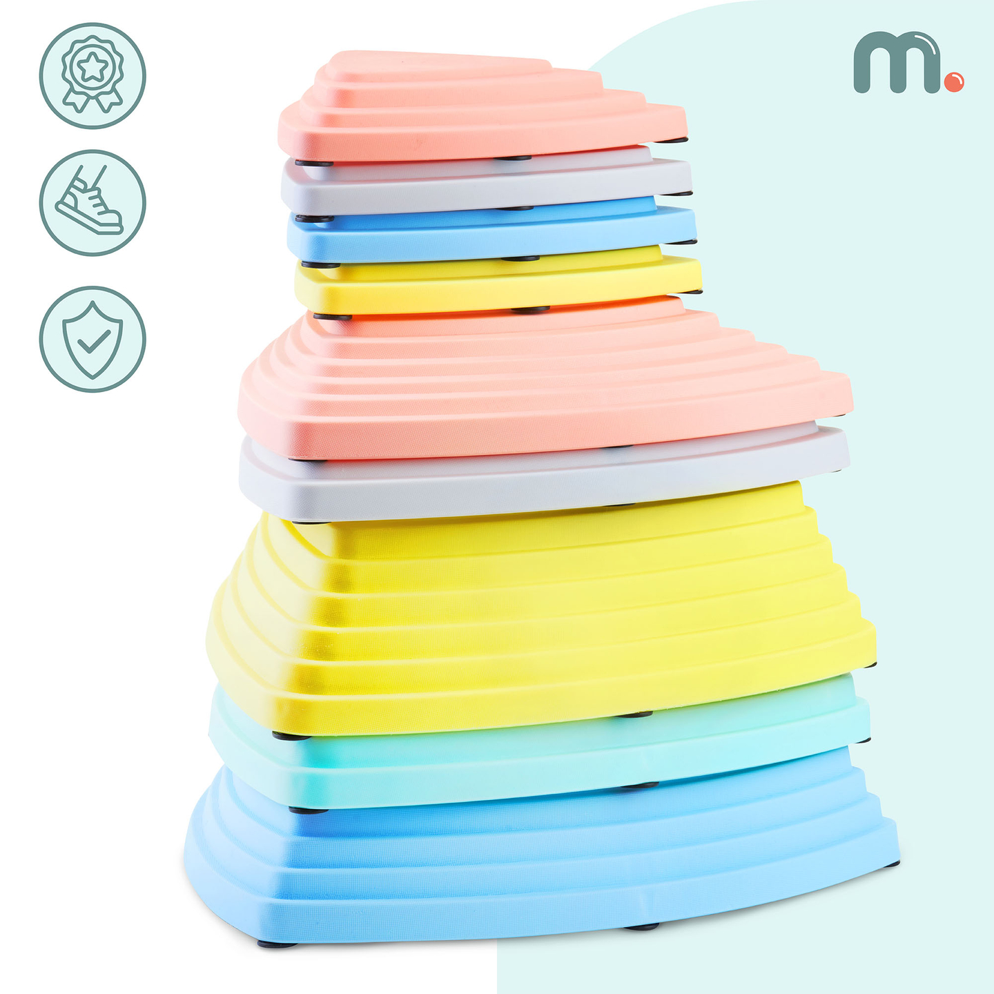 Farebné balančné kamene - 9 kusov