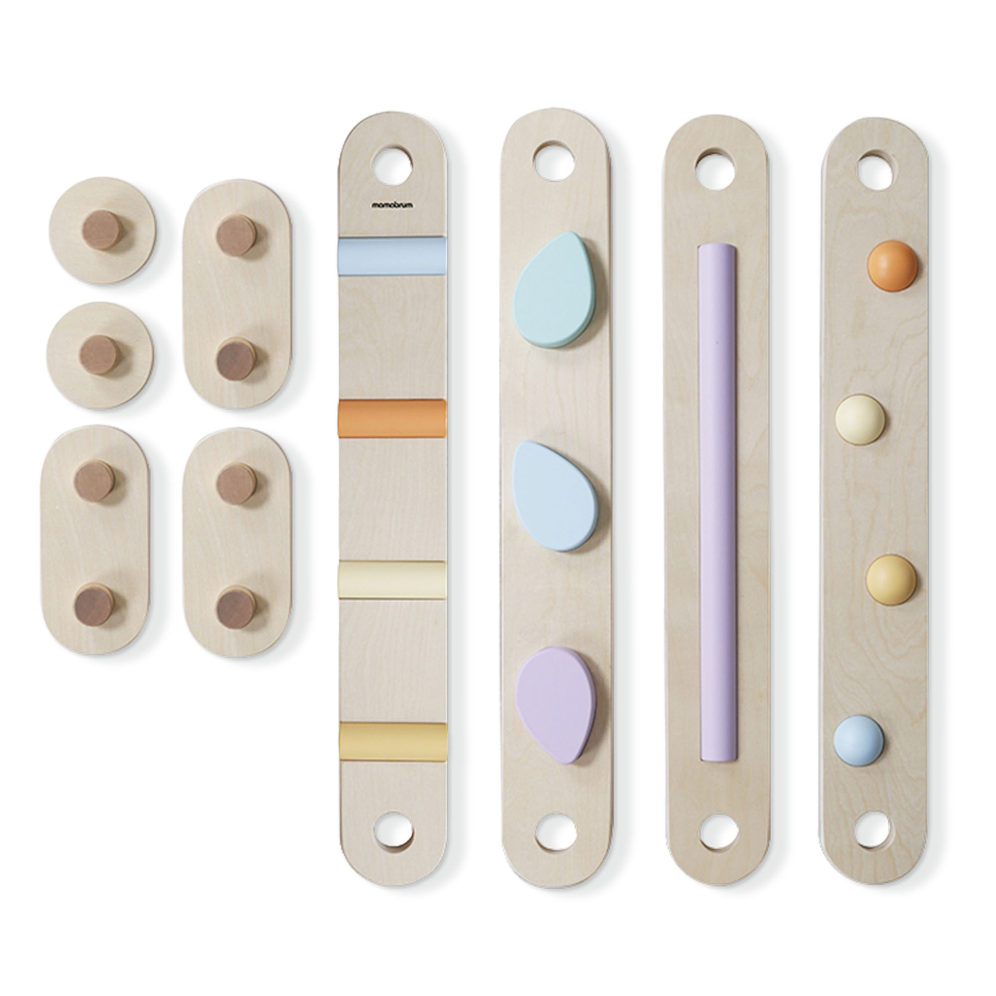 Veľký drevený senzorický chodník - balančná dráha - 9 prvkov