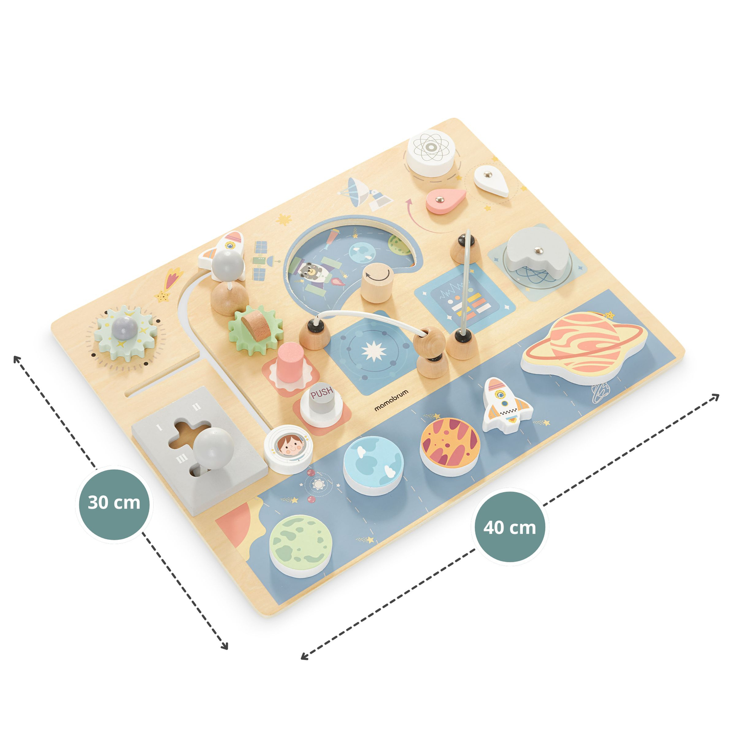 Drevená manipulačná tabuľa - Cosmos