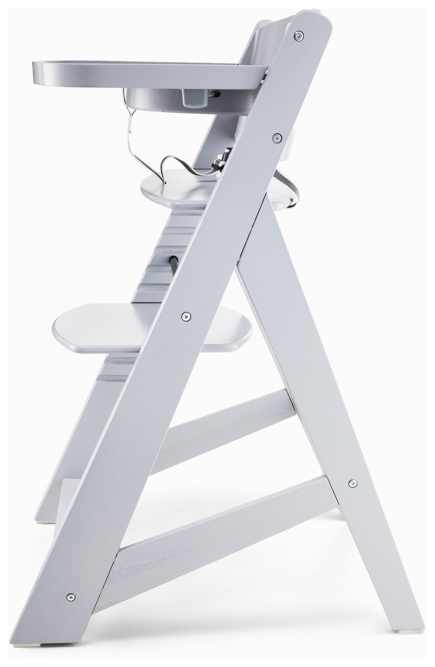 Drevená stolička na kŕmenie Moby-System WOODY - sivá farba