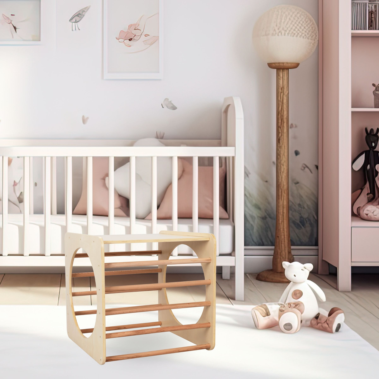 Drevená lezecká kocka, detský tunel, detské ihrisko