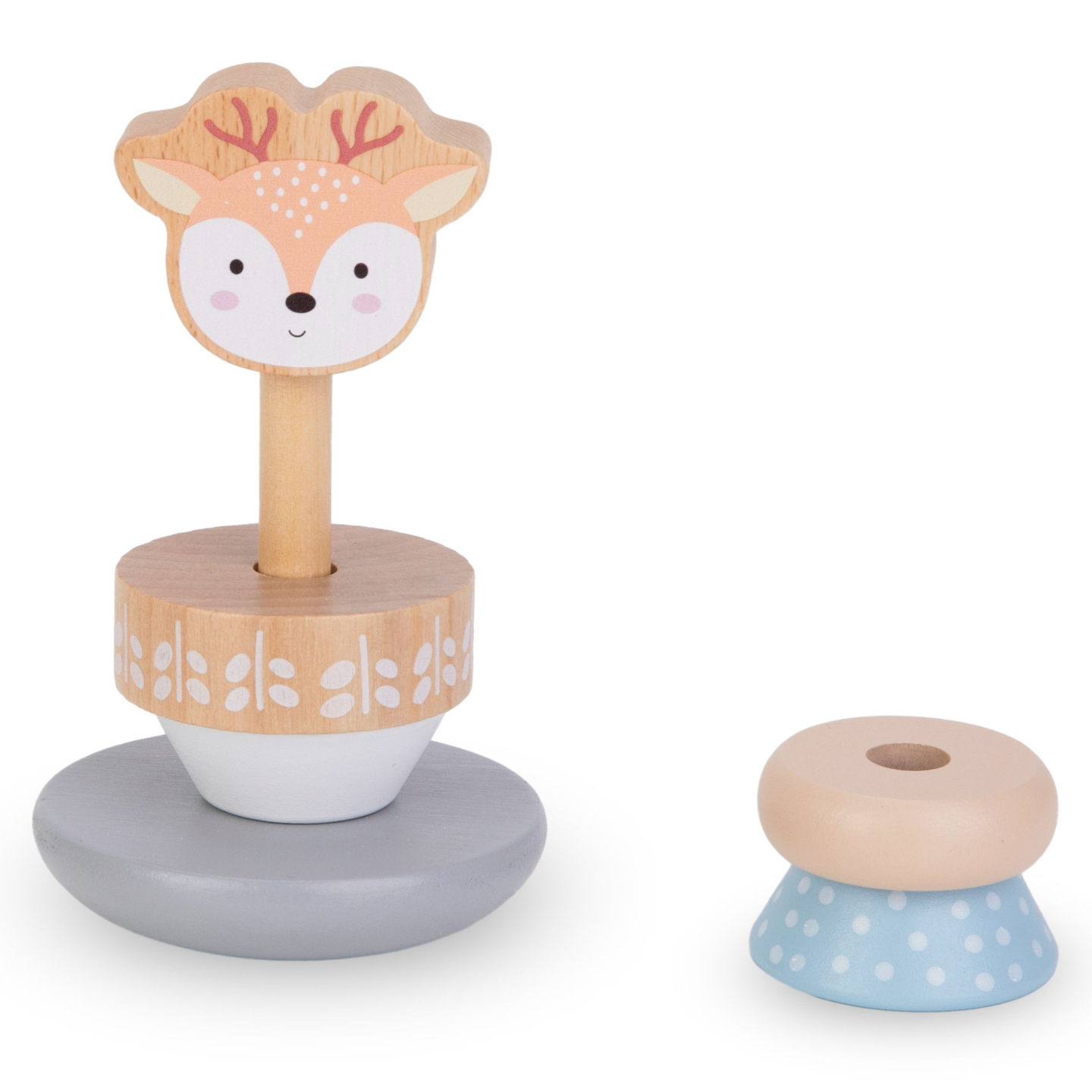 Súprava drevených hračiek - farebné prepletanie, pyramída Deer, triedička Tučniak