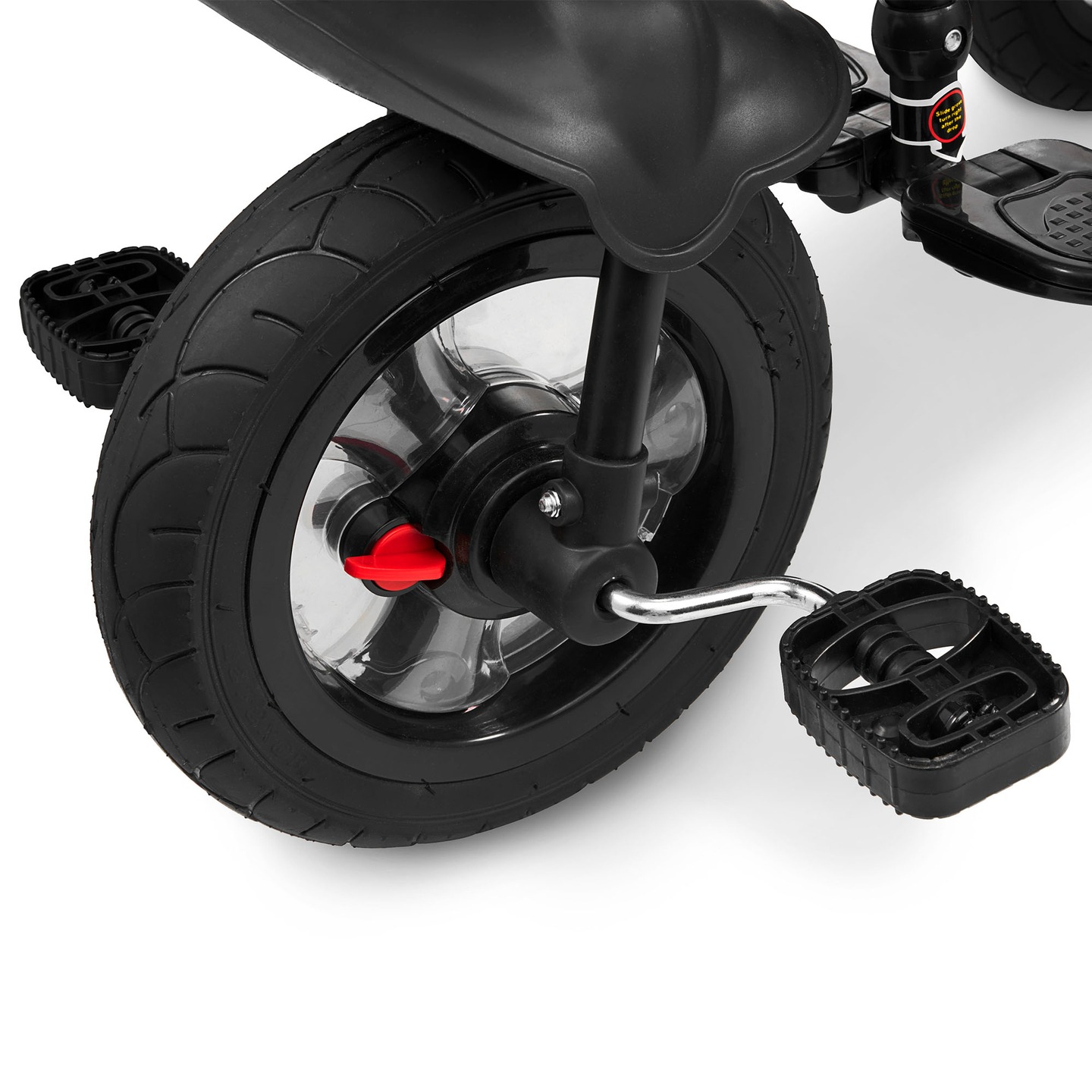 Trojkolka pre deti od 1 do 4 rokov - TOBI FREY - sivá farba - otočná - pumpované kolesá + tlačné koleso