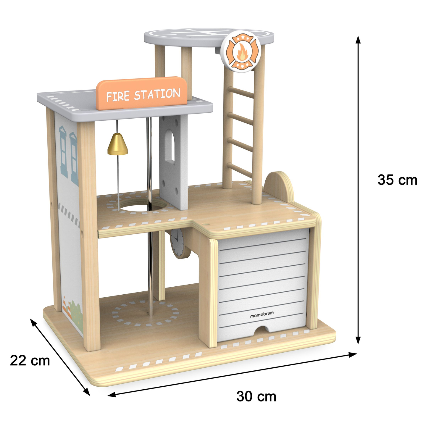 Drevená hasičská stanica s príslušenstvom, hasičský zbor