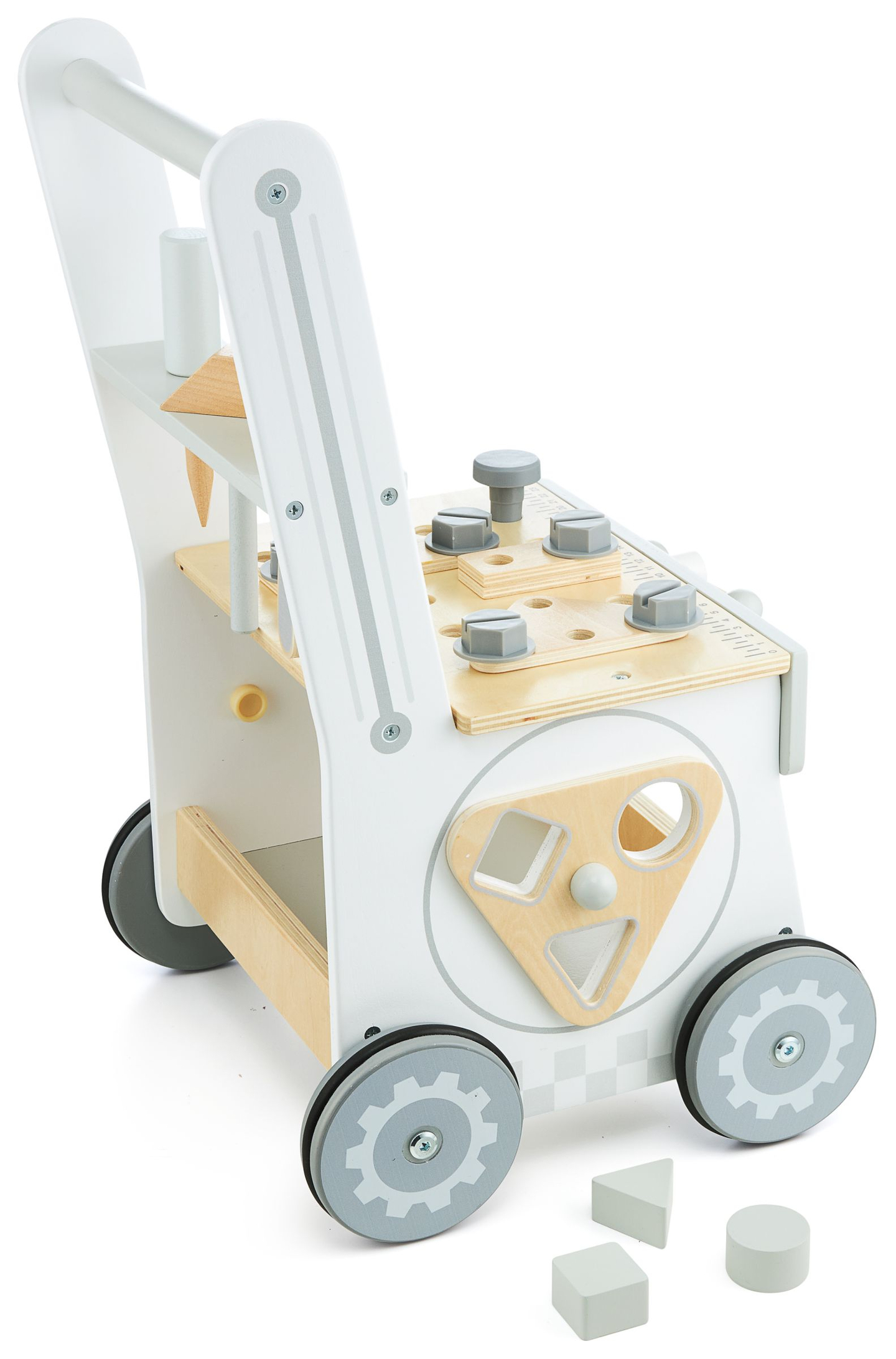 Drevené chodítko 3 v 1, tlačiareň + dielňa - 47 prvkov