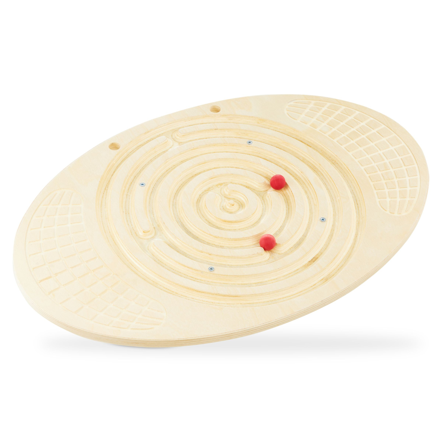 Drevená balančná doska s bludiskom a loptičkami - balančná hojdačka