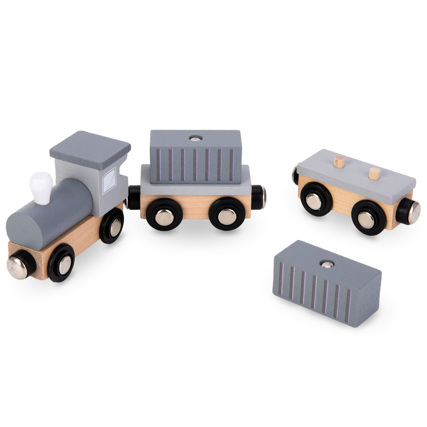 Mobilný prístavný žeriav s magnetickým navijakom a príslušenstvom - drevená súprava