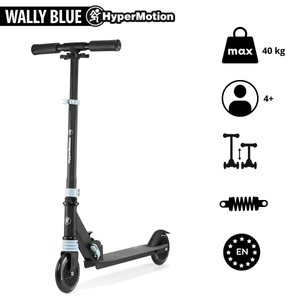 Dvojkolesová kolobežka s tlmičom WALLY 4-9 rokov z HyperMotion čierno-zelená