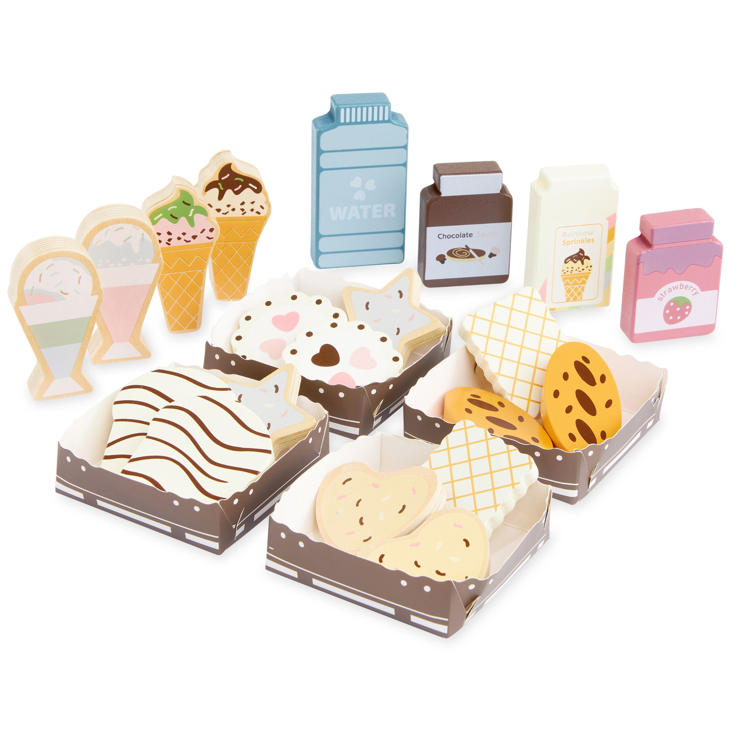 Skladací drevený obchod - kaviareň, cukráreň s príslušenstvom