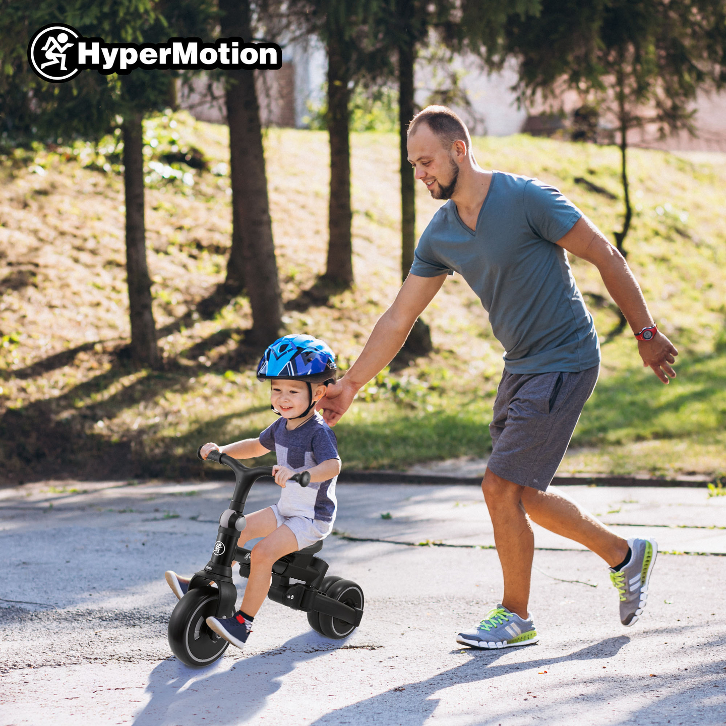 Multifunkčná trojkolka 8v1 TOBI FOREST - sivá