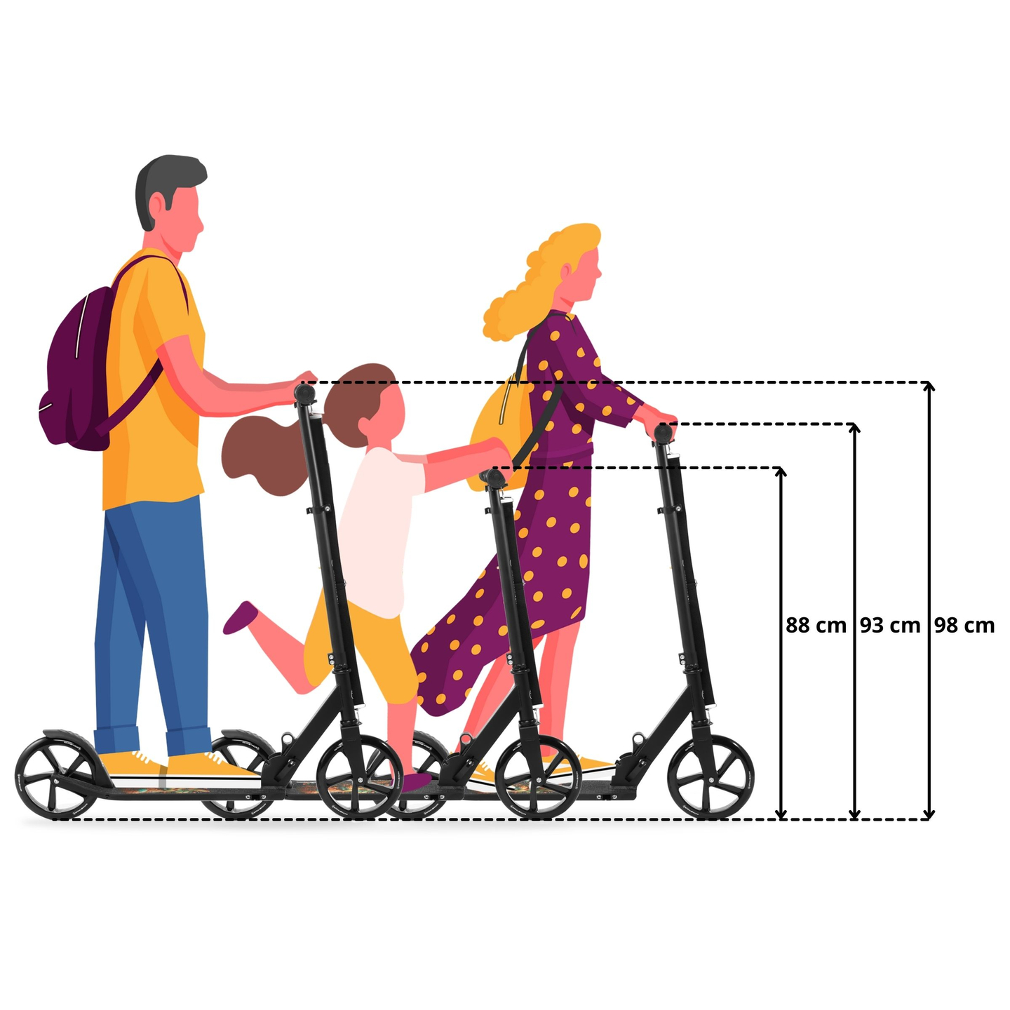 Dvojkolesová mestská kolobežka VIBE Black HyperMotion - 100kg