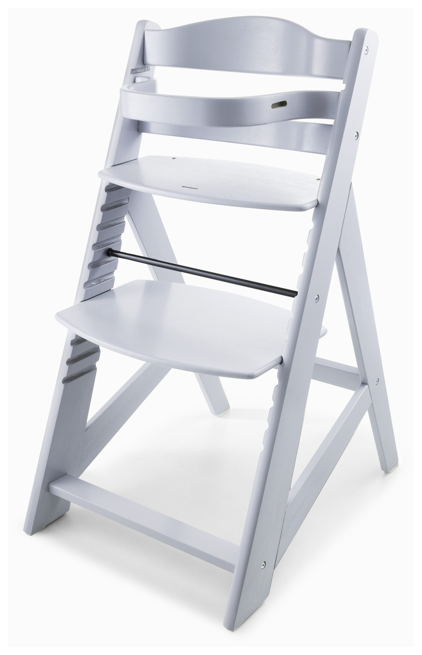 Drevená stolička na kŕmenie Moby-System WOODY - sivá farba