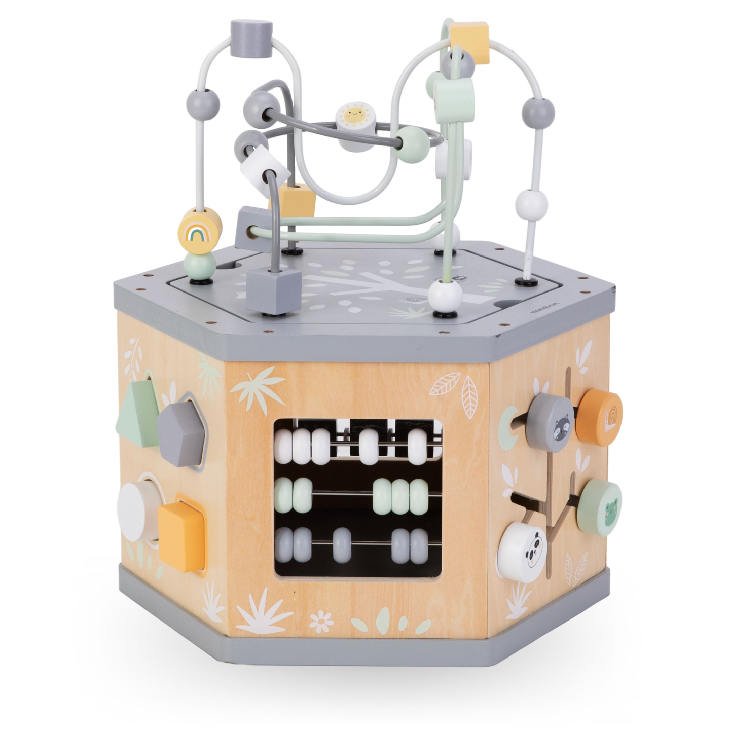 Interaktívna drevená vzdelávacia kocka 7 v 1 - motorická slučka