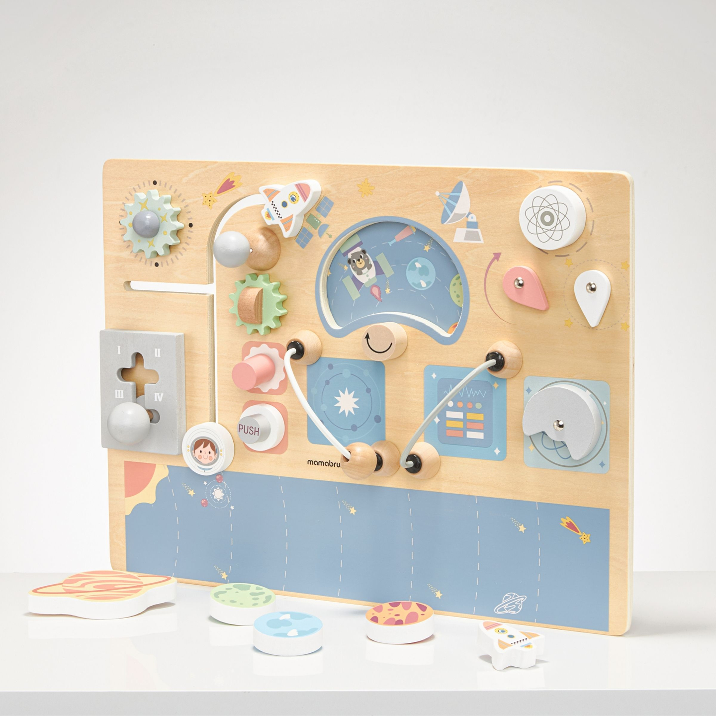 Drevená manipulačná tabuľa - Cosmos