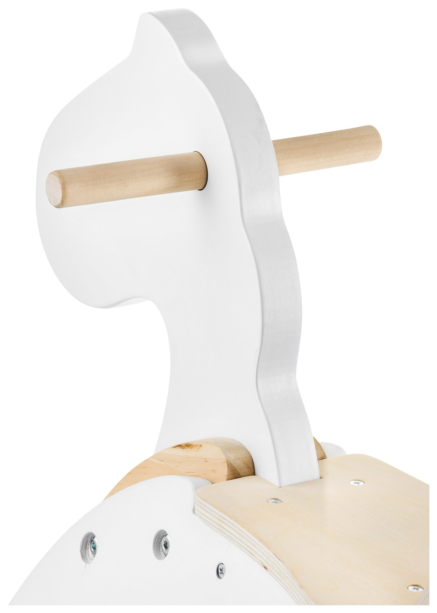 Drevený hojdací koník - biely - od 12 mesiacov.