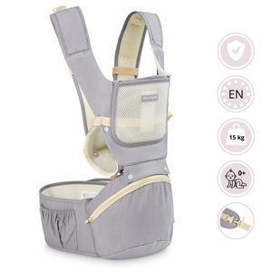 Ergonomické nosítko - AMY 10v1 - 0-36 mesiacov, sivé