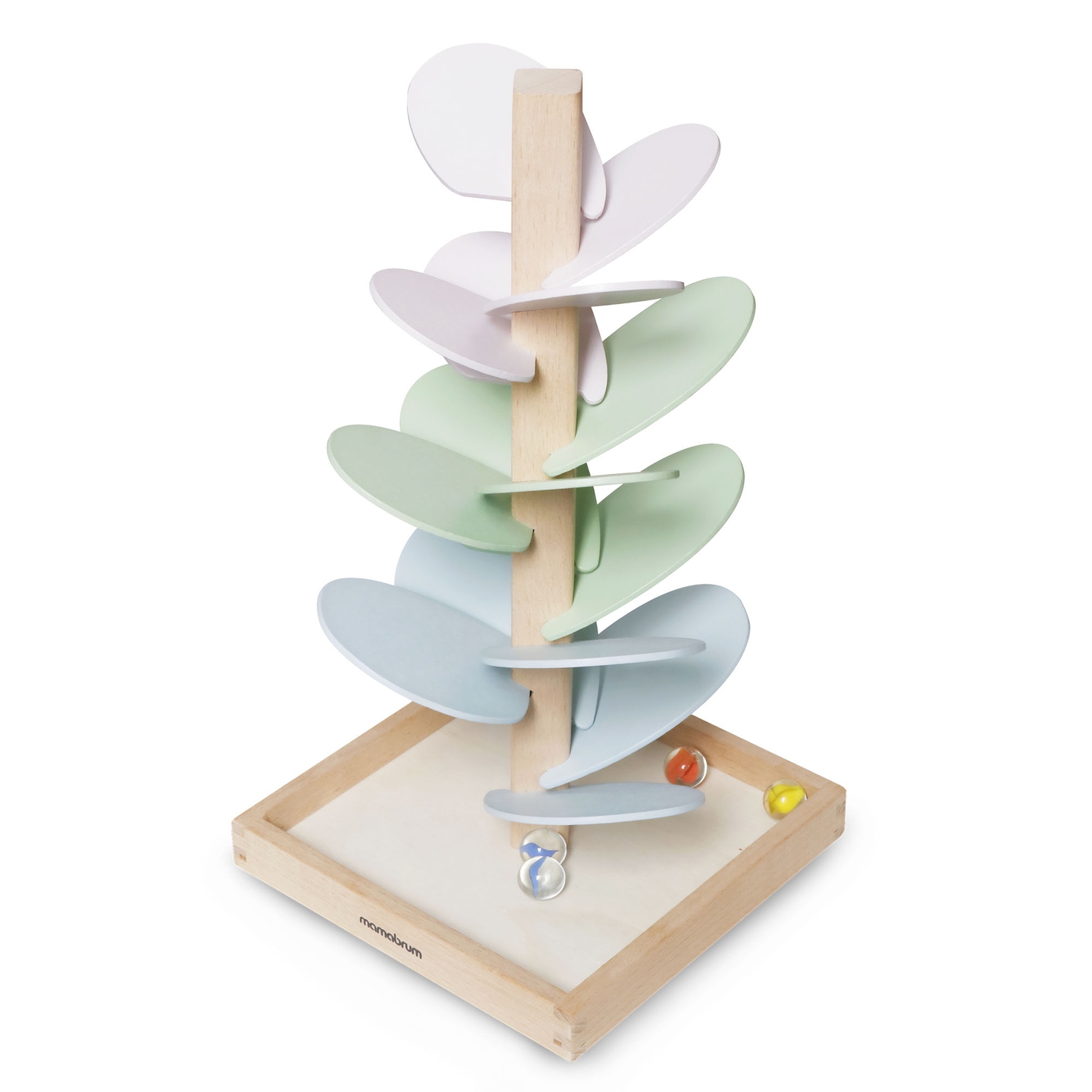 Drevený kulodróm - zvukový strom s guľôčkami