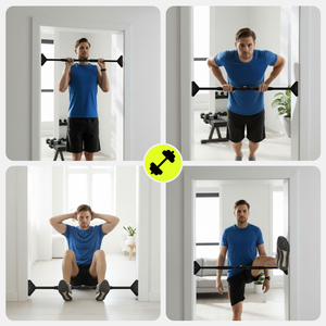 Nastaviteľná hrazda HyperMotion 70–100 cm, 200 kg, čierna