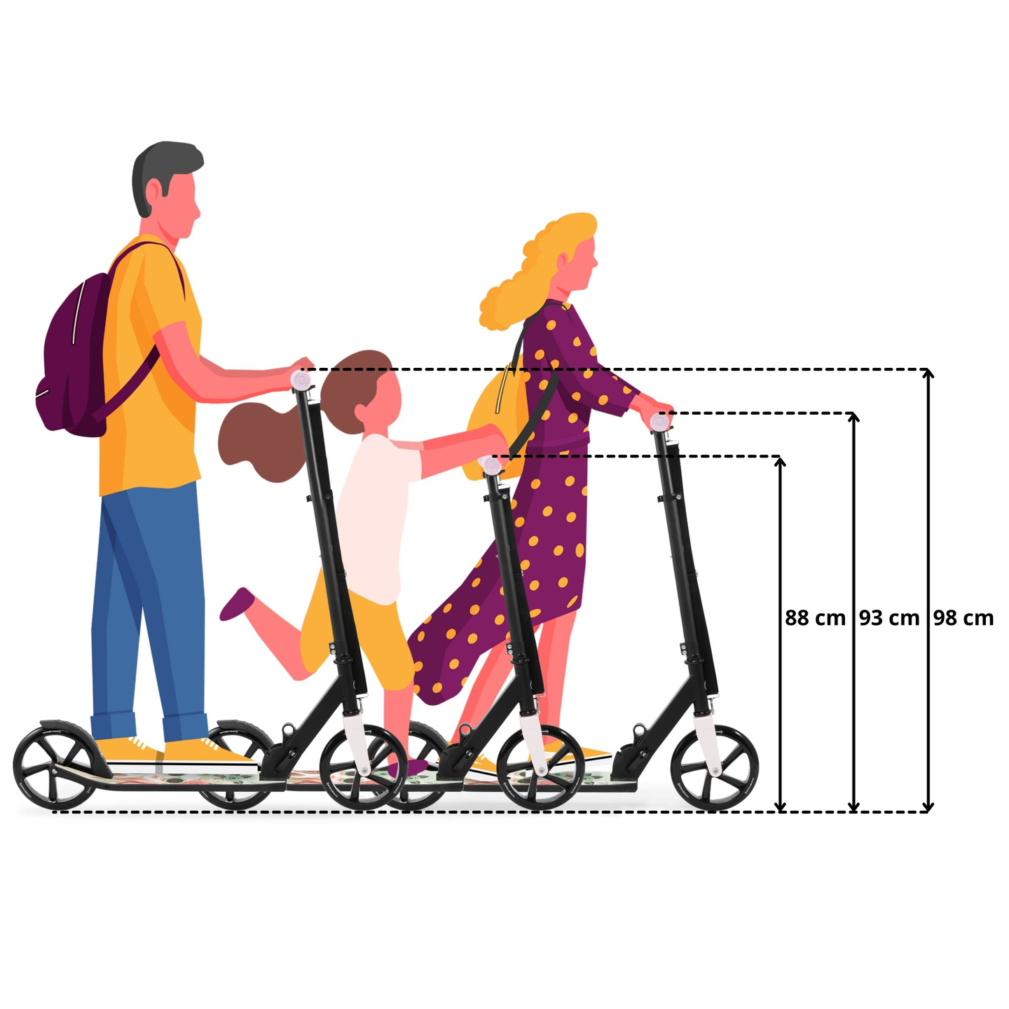 Dvojkolesová mestská kolobežka VIBE Pink HyperMotion - 100 kg