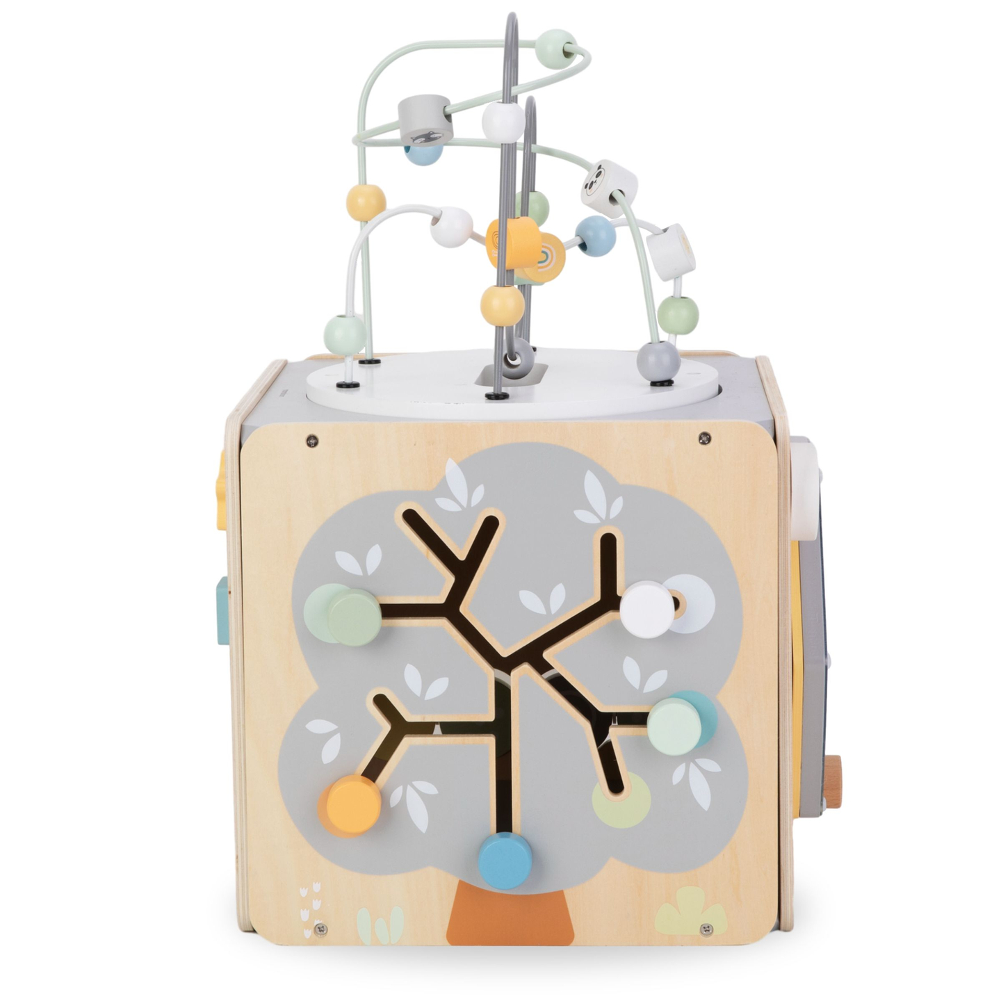 Veľká drevená kocka so slučkou - Montessori