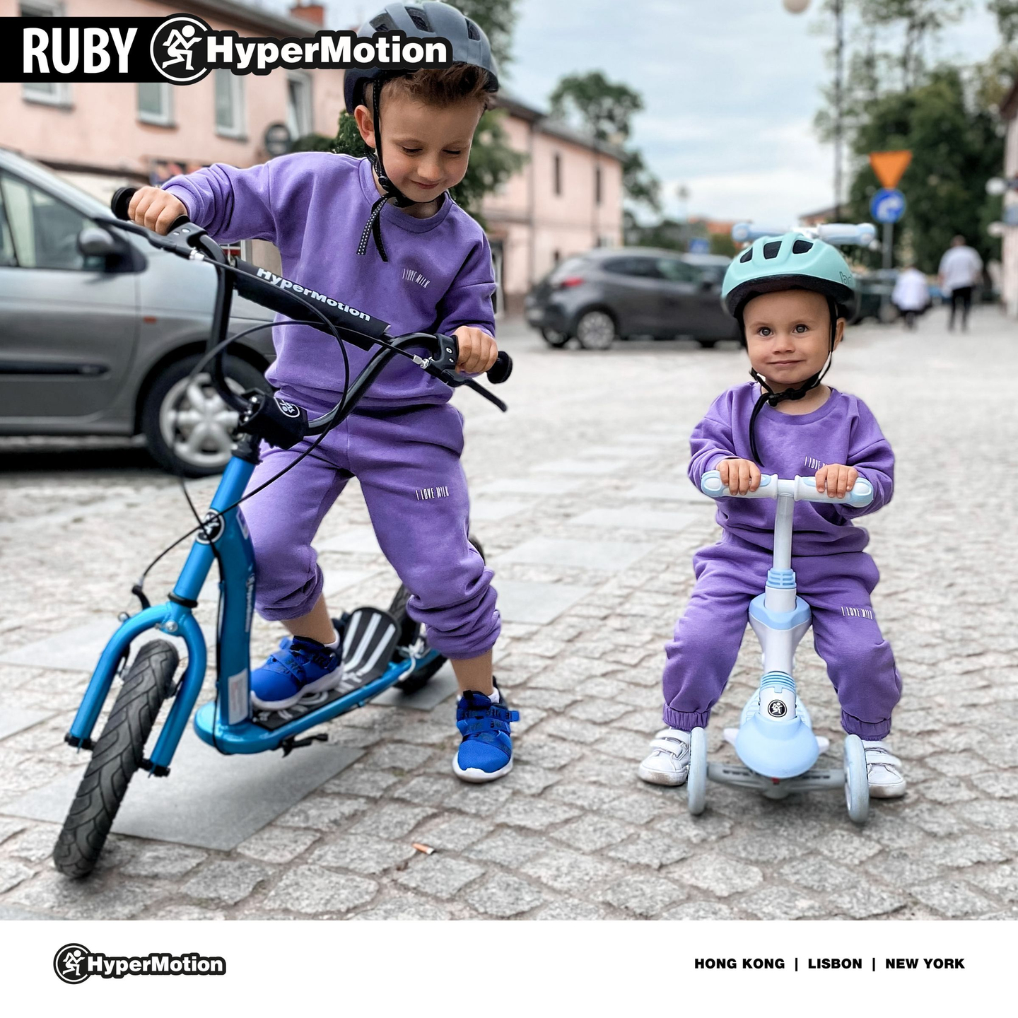 Kolobežka HyperMotion RUBY 12 (30 cm nafukovacie kolesá) - modrá