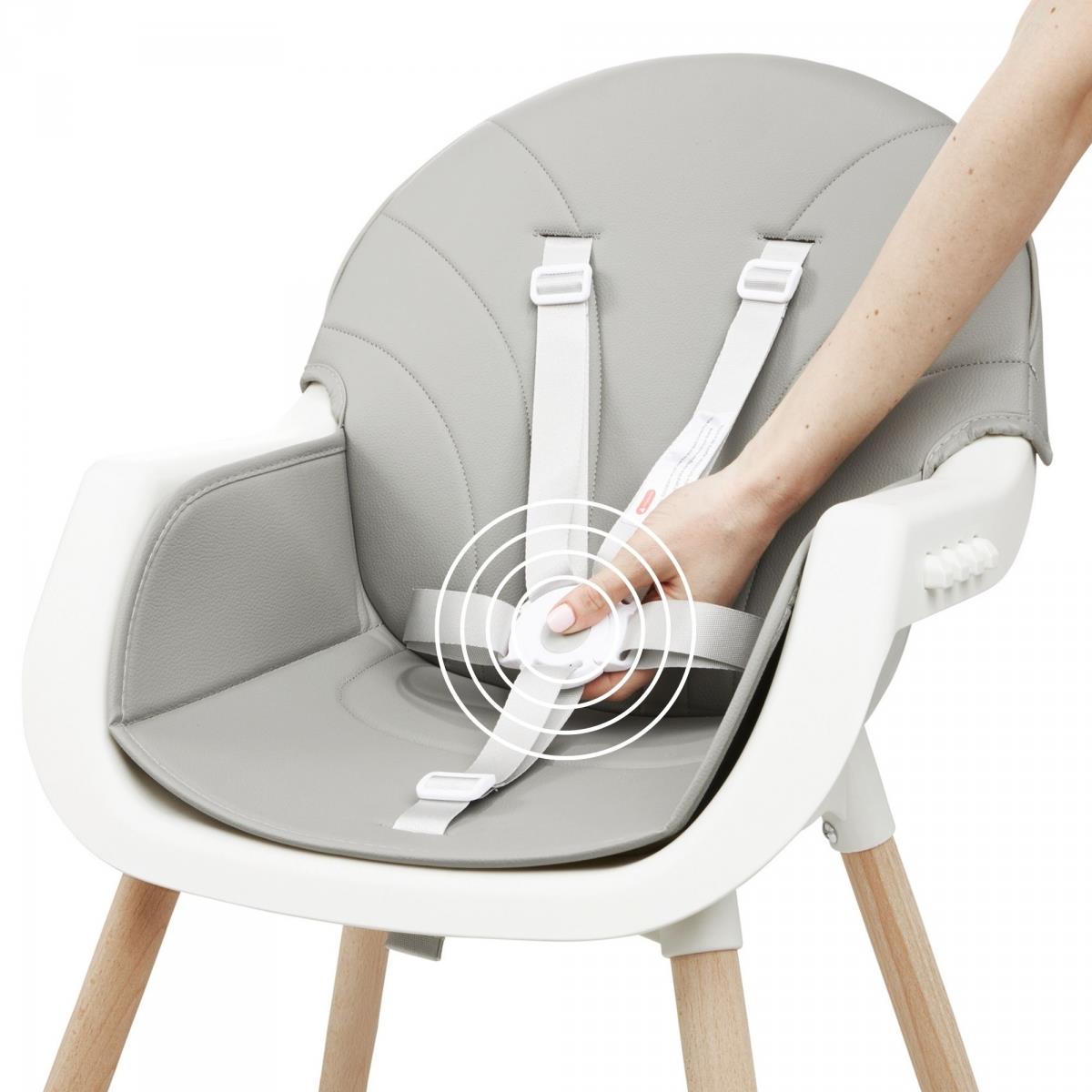 Kŕmna stolička AMELIA 3v1 Moby-System, sivá