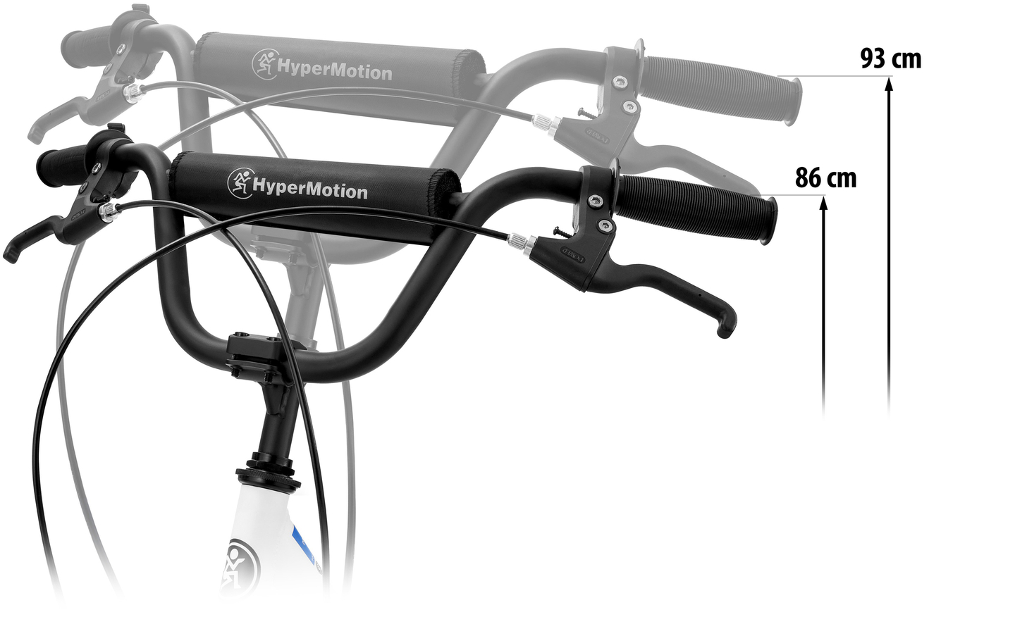 Mestský skúter HyperMotion RIVA s nafukovacími kolesami 50 cm a 40 cm