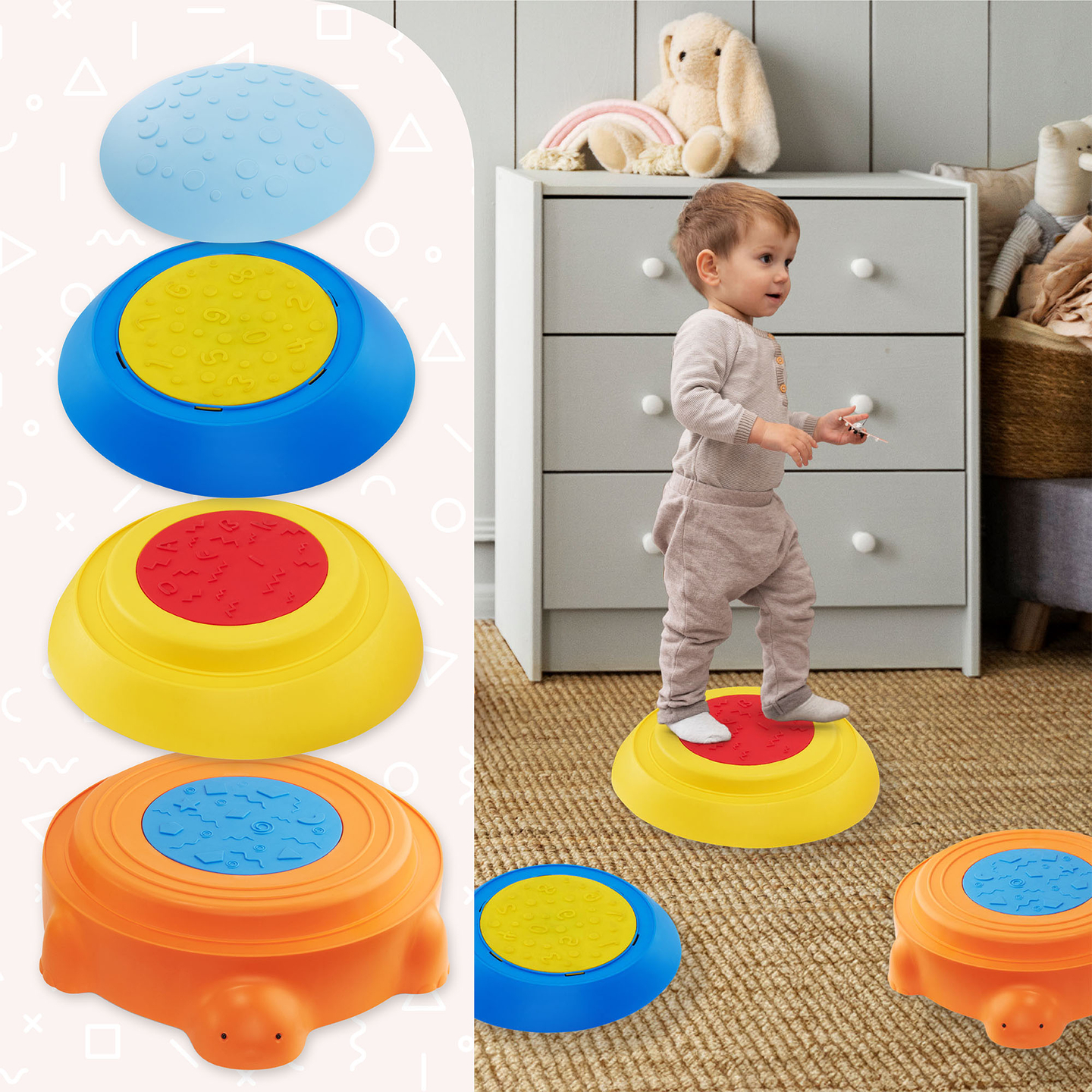 Zmyslový chodník pre deti - Farebná korytnačka