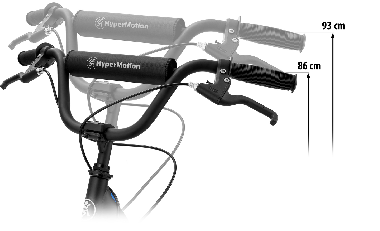 Mestský skúter HyperMotion RIVA s nafukovacími kolesami 50 cm a 40 cm