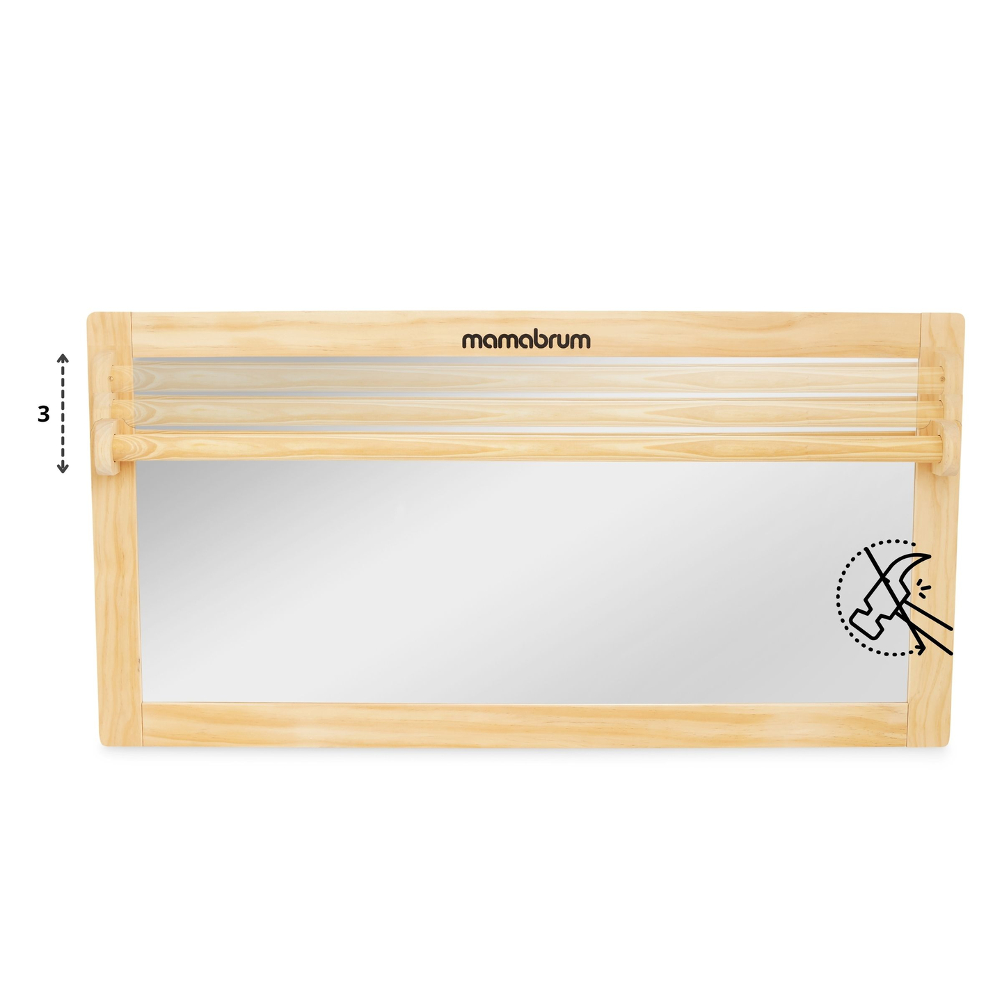 Detské zrkadlo s nastaviteľnou rukoväťou - Montessori