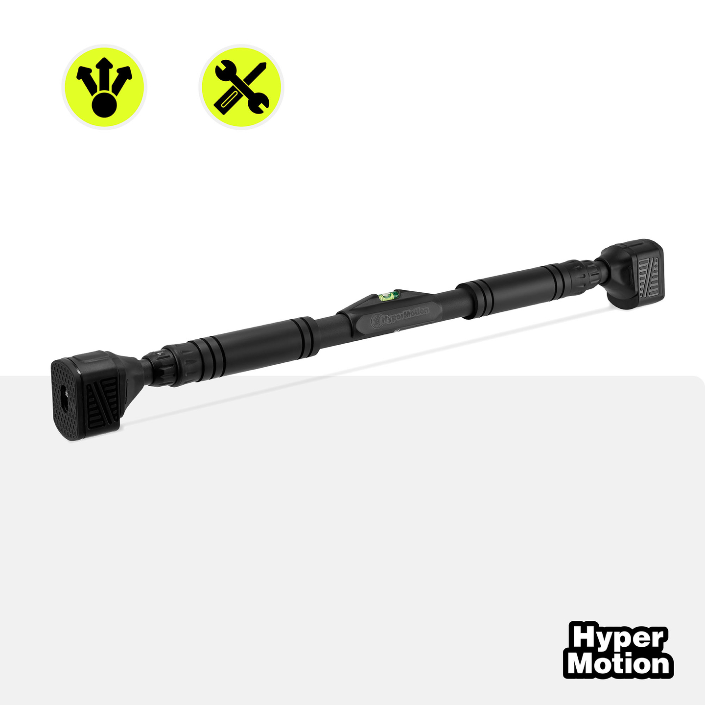 Nastaviteľná hrazda HyperMotion 74-100 cm, 200 kg, čierna