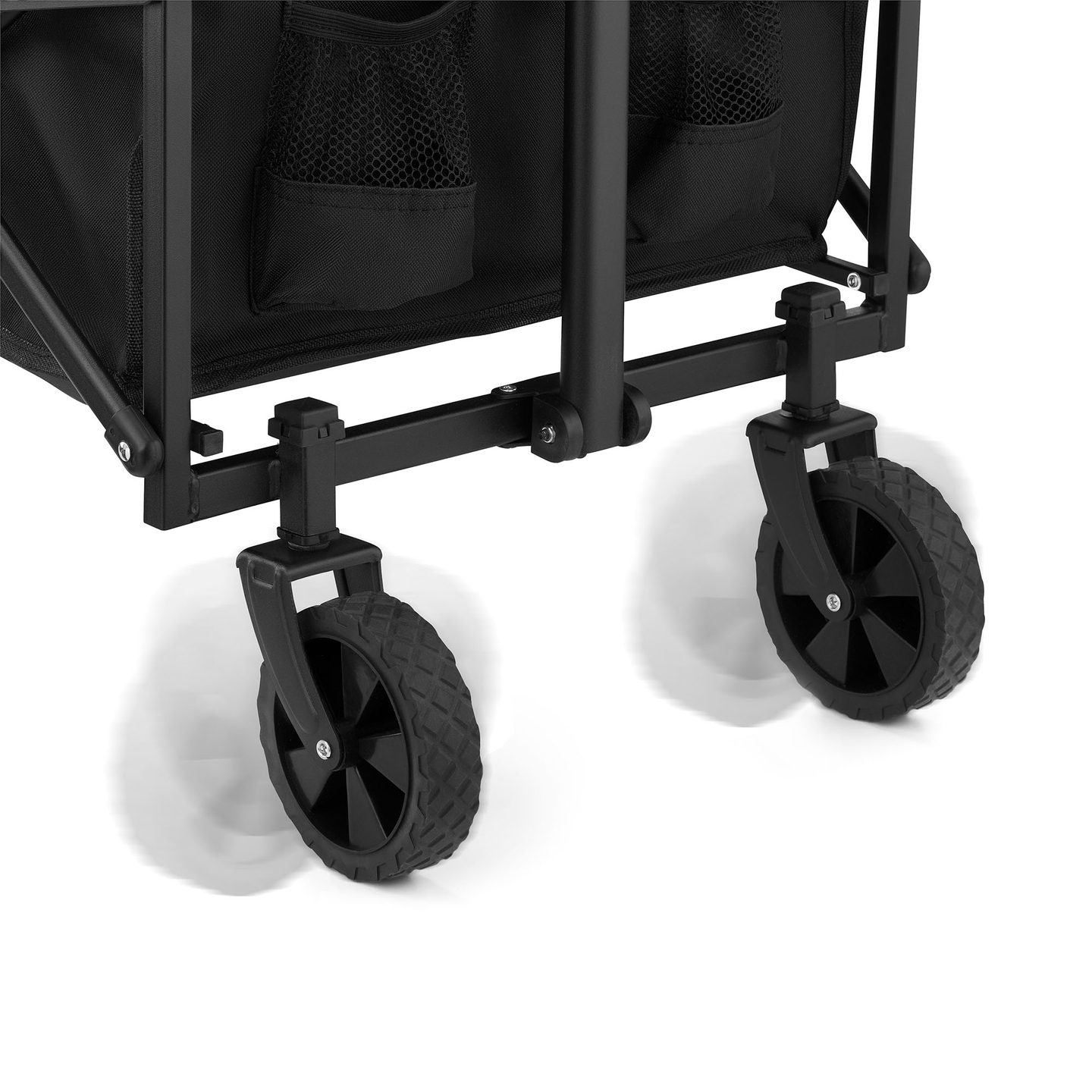 Skladací plážový vozík HyperMotion - čierny, 80 kg