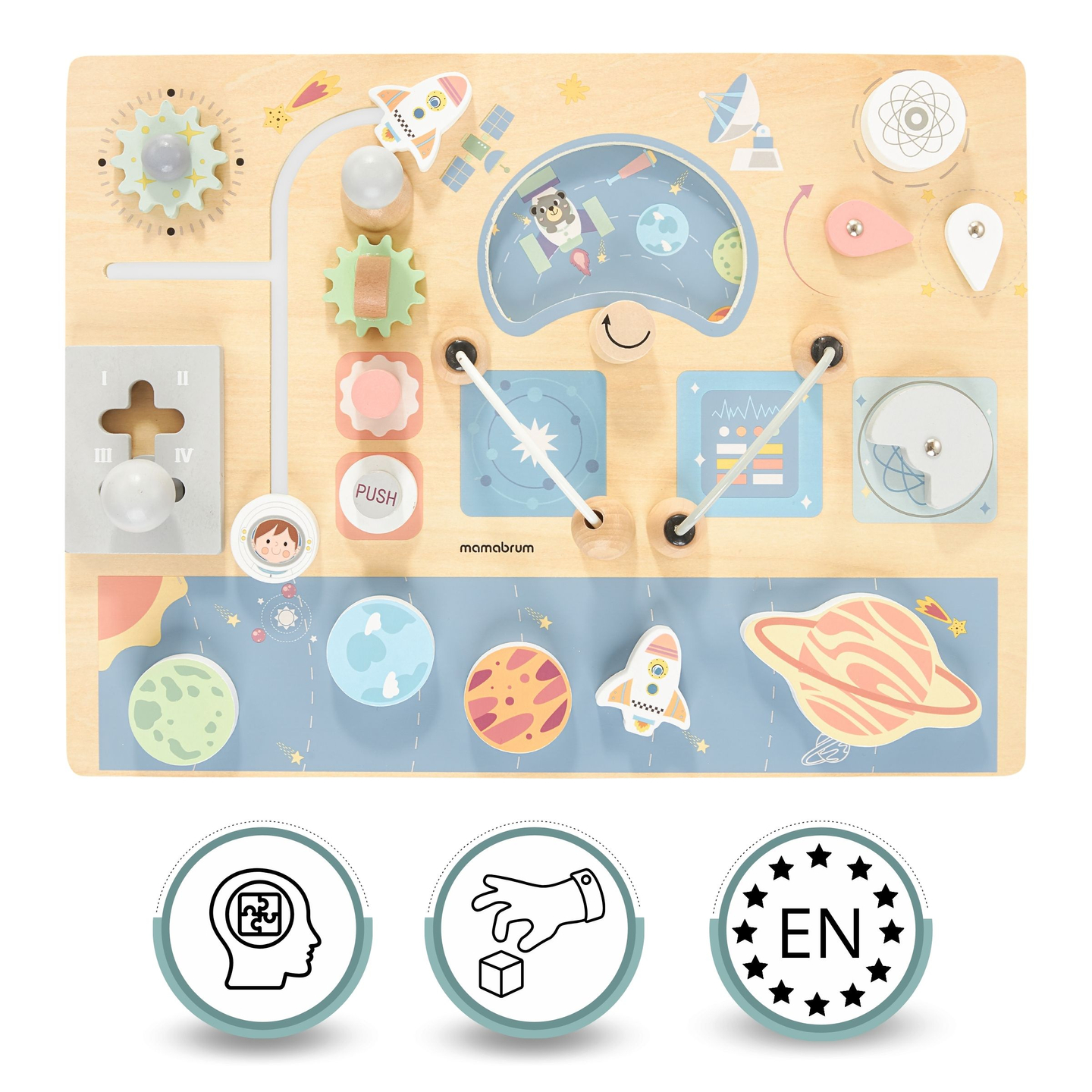 Drevená manipulačná tabuľa - Cosmos