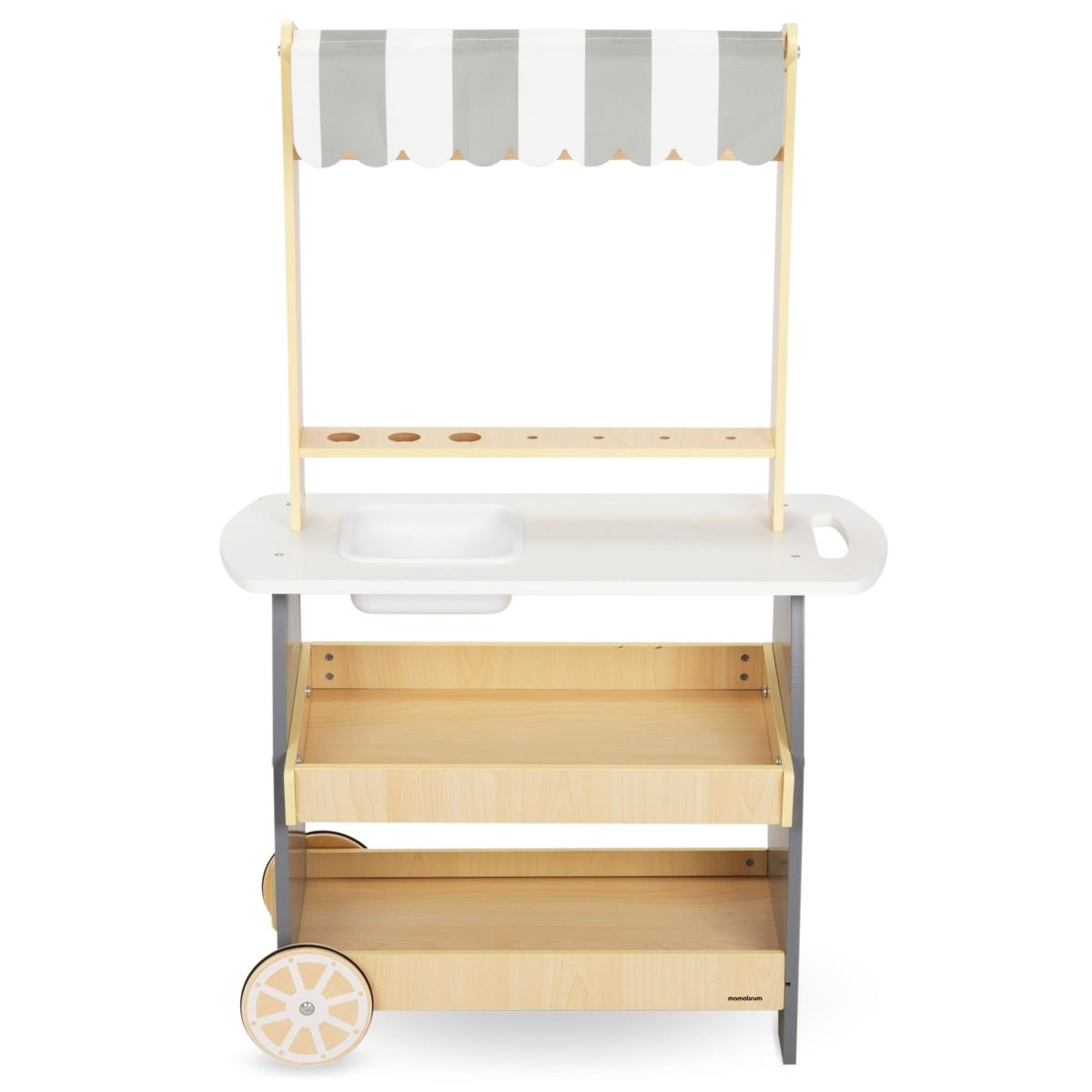 Drevená zmrzlináreň na kolieskach - zmrzlinový vozík